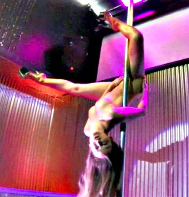 stripper on a pole
